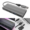 M.2 NVMe/SATA Hard Drive Case 5 In 1 USB Type-C Hub PD100W Solid State 2 2.0 Ports SD/TF Card Slots For PC Laptop