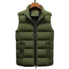 Herenvesten Casual losse mouwloze jassen ritsvest Jacket vaste kleur mannen verdikte katoen warme vest comfortabele paren