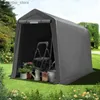 Tendas e abrigos Qzen 6x7ft Armazenamento externo galpão pesado portátil galpão portátil tenda de armazenamento de garagem com porta ventilada roll-up l48