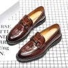 Neue schwarze britische echte Ledermenschen Business Shoes Trendy Fit Lazy Casual Casual Casual