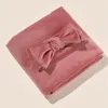 Одеяла 2pcs/Set Born Winter теплое одеяло и набор повязки для девочки для девочки Sleeping Bag Swaddle Turban