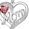 Chaines Collier maman pour femmes Élégant amour cardiaque Pendant de sa fille fils à la mode bijoux cadeaux Valentin fête