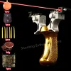 Slingshots Outdoor Hunting Highprecision Laser Shooting Slingshot Practice Rubber Band Aiming Mud Ball Slingshot Shooting Target Center