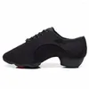 Dansskor Sun Lisa Men's Boy's Outdoor Oxford netduk Övre gummi Sole Chunky Heel Sneaker Ballroom Modern Latin