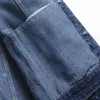 Män vårens hösttie Dye Denim Jackets Classic Casual Cotton Jeans Rockar för manliga tvättade gatokläder 240319