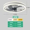 Reversibile Ceiling Fans With App Remote Lamp For Bedroom Ceiing Fan Led Lights Black/White Chandeliers 60W
