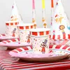 Dininarwarware descartável 42 PCs Papel de aniversário de tabela de tabela itens decorativos de festas de festas Child