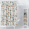 Rideaux de douche miel pêche rideau carton fruits de salle de bain avec crochets facilement pending imperméable tissu en polyester 180x180cm