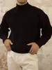 Men's Sweaters Crew Neck Pullovers Waffle Pattern Thick Loose Fit Autumn Winter Sweater