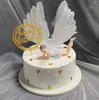 Festive Supplies 3pcs Flower Fairy Cake Decorations Angel Figurine Car Ornament Butterfly Wing Girls Birthday Engaged Wedding DIY Decors