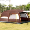Tents and Shelters 2 Bedroom 1 Hall Camping Tent 5-8 Person Double Layers Oversize Thickened Rainproof Tent Outdoor Family Camp Tour Equipment L48