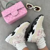 Designer fashion tennis run shoes platform Luxury track Casual shoe Women High quality Outdoor walk travel With box 2024 New flat breathable trainer Leather sneaker