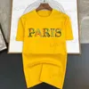 T-shirts pour hommes Paris Lettre imprimé court t-shirt slve