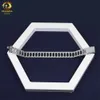 Bijoux diamant de laboratoire personnalisé Style d'os en or blanc plaqué de liaison cubaine Chaîne Men de liaison glacée