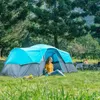 Tentes et abris à l'extérieur tente de camping yourte mongole deux chambres à deux chambres et à la canopée de camping étanche à la tente de tunnel portable L48