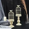 Titulares de velas Creative Retro Birdcage Candlestick Estilo Europeu Arte Artesa Arte de Ferro Pografia Props Ornamentos Favors