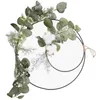 Decorative Flowers Spring Supplies Door Wreath Decor Party Decoration Cotton Prop Flower Hoop Ornament Front