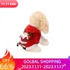 Hondenkleding Cosplay Kostuum Cat Gift Dress Up Pet Kerstkleding Winter Outfit Leuke zacht flanel Winddichte kerstman Claus Party Favors