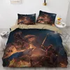 Bedding Sets Simple Black Duvet Cover Set White Mist Quilt Full Double King Size 203x230cm Bed Linen Bedroom Decoration Fashionable