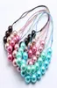 Fashion Girls Chunky Pearl Beads Necklace Kids Child Bubblegum Necklace Adjustable Rope Jewelry For Birthday Gift8656905