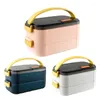 Schalen tragbare Lunchbox 2 Schichten Bento Edelstahl Thermal-Lunchbox-Behälter-Leckdofterkompartierung für