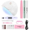 Kits YIKOOLIN Nail Set Kit Professional Manicure Products Uv Led Nail Lamp Nail Drill Manicure Set Electric Nail Sander Accessories