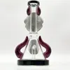 2024 HEADY BONG GLASS HANDCRAFT 20 cm 8 tum 3D Purple Horn Amin Figur Monster Variation Kind Hosah Water Pipe Bong Glass Bongs 14mm Bowl