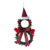 Decorazione per feste Cappello di ghirlanda natalizio con luci festose porta d'ingresso per decorazioni per le vacanze e celebrazioni