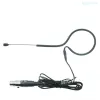 Microphones True Black Single ear Headset Microphone for Shure SLX ULXD URD SLXD PGX QLXD Wireless BetPack mini 4Pin