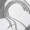 Luster Jewellery White 3/4/5Mm Chain 925 Sterling Silver Moissanite Tennis Bracelet /