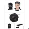 Kafa Bandı Özelleştirilmiş Logo Marka Saç Bakımı Bonnet Nightcap Frontal Head Wrap Edge Scraf Virgin Saten İpek Çantalar Satıcılar 4788339 Dhkdb