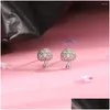 Stud Earrings Voq Mushroom Zircon Decorative Jewelry Creative Gift For Women Girls Drop Delivery Otbul