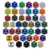 Acrilico all'ingrosso DND Bulk Bulk 20 giocattoli da dadi a faccia in esecuzione Games Game Conference Table Giochi a 20 latili per il corpo Transparente Colors DHL DHL