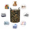 Bolsas de lavanderia preto e dourado cesto cesto colapsível onda japonesa cesto para bebês para bergadinhos de berçários caixas de armazenamento de organizador