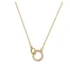 Collar colgante de círculo de diamantes de lujo de lujo de lujo de la cadena de cuello de alto grado simple y personalizada AB111