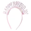 Bandanas Happy Birthday Headband Crown Hair Decoration Chic Adult Hairband Simple Hoops Party Women's Adorable Headdress
