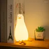 Tafellampen USB Oplaadbare lamp Duck Siliconen Slaap Mood Licht Bedside Bedeld voor Room Decoratie Creative Gift Children Night