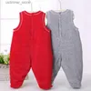 Rompers Babykleding Pyjama Kinderkleding Baby Rompers Mouwloze dikke warme babyjongen kleren Baby Meisje Kleding Jumpsuit Dungaree L47