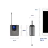 Micrófonos VFM1 UHF Micrófono inalámbrico Conjunto con transmisor de bodypack y mini receptor recargable para la cámara DSLR smart mobile vlogging