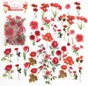 Opakowanie prezentów 40 szt. Naklejki do albumu Pet Transparent Flower Nature Floral Journal Po Diary DIY Art Crafts