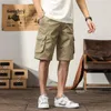 Short masculin cargo décontracté hommes pantalon court coton confortable style armée de style armée