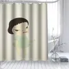 Zasłony prysznicowe Japońska sztuka Nara Yoshitomo Kurtyna poliestrowa 12 haczyków do łazienki wodoodpornej Mleinw Bath