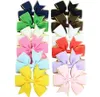 Ribbon Grosgrain Solid Solid Bowknot Ribbon Classical Bow Hairpin With Gold Verge Hair Clip For Girls Accessory Girls Headress A799479666