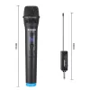 Microphones Microphone sans fil pour chanter Système de microphone sans fil rechargeable microphone DualChannel Portable Mic pour la gamme Singer 164ft