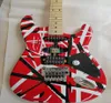 Custom Eddie Van Halen Frankenstein White Black Stripe Red ST Electric Guitar Floyd Rose Tremolo Locking Nut Maple Neck Finge3661186