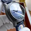 デザイナーパネルラグジュアリーウォッチ腕時計サファイアミラースイスオートマチックムーブメントサイズ47mm輸入ラバーストラップ防水メンズムーブメント