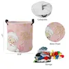 Laundry Bags Christmas Pink Santa Claus Snowflake Candy Dirty Basket Foldable Home Organizer Clothing Kids Toy Storage