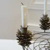 Mum Tutucular Demir Pinecone Vintage Candlestick Düğün Centerpieces Noel dekorasyon mum ışığı akşam yemeği