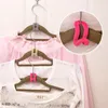 Hooks 10pcs/Bag Home Creative Anti-slip Mini Flocking Clothes Rack Hanger Easy Hook Closet Organizer Random Color
