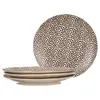 Thyme Table Dinnerware Black and White Dot Dinner Plates 4 pack 240407